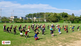 練習をする千葉黎明高等学校サッカー部